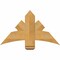 Ekena Millwork Davenport Rough Sawn Timber Gable Bracket, Western Red Cedar, 36"W x 21"H x 2"D x 6"F, 14/12 Pitch GBW036X21X0206DAV00RWR - alternate 1